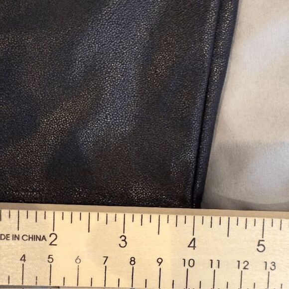 NWT RUFIYO High Waist Faux Leather Leggings Black Stretch Size Medium - Picture 12 of 13